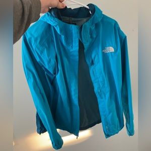Blue North Face women’s raincoat size medium